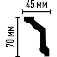 Товар: Карниз Decomaster 2400x70x45 мм арт-DT 88151А - фото 3 Карниз Decomaster 2400x70x45 мм арт-DT 88151А — фото 3, Карнизы
