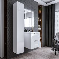 Тумба под раковину Бриклаер Хелена 60 подвесная Высокий белый глянец арт-4627125416354 — фото 7, Тумбы под раковину