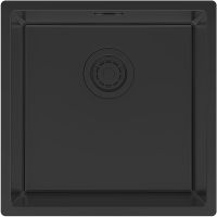 Кухонная мойка Paulmark Lassan 44 Uni LA44-MBN Черная матовая — фото 1, Кухонные мойки