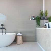 Керамическая плитка DNA Tiles Plinto In Grey Gloss 78803286 настенная 10,7х54,2 см — фото 2, Керамическая плитка