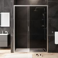 Товар: Душевая дверь AM.PM Gem 140 W90G-140-1-195MG профиль Хром матовый стекло тонированное-прозрачное - фото 4 Душевая дверь AM.PM Gem 140 W90G-140-1-195MG профиль Хром матовый стекло тонированное-прозрачное — фото 4, Душевые двери в нишу