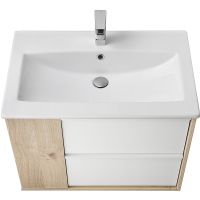 Тумба под раковину Aquaton Бостон 75 1A252601BN010 подвесная Дуб эврика Белый — фото 2, Тумбы под раковину