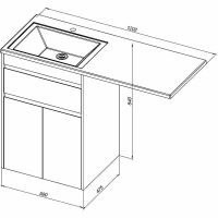 Тумба с раковиной Aquanet Токио 120 R 239210 Белая — фото 22, Мебель для ванной