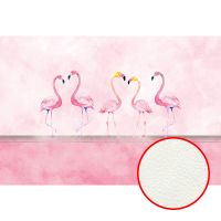 Фреска детская Ortograf Детские 33751 Фактура флок FLK Флизелин (4*2,7) Розовый, Птицы — фото 1, Фрески