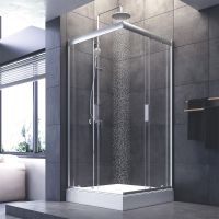 Душевой уголок AM.PM Gem 90х90 W90G-403-090MT профиль Серый стекло прозрачное — фото 3, Душевые уголки