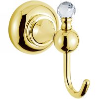 Крючок Cezares Aphrodite APHRODITE-HK1-03/24-Sw Золото 24 карат с кристаллом Swarovski — фото 1, Крючки для полотенец