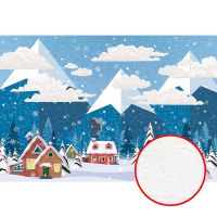 Фреска детская Ortograf Для самых маленьких 32950 Фактура бархат FX Флизелин (4*2,7) Синий, Пейзаж — фото 1, Фрески