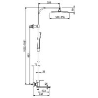 Душевая система Gappo G83 G2483 Хром — фото 5, Душевые стойки