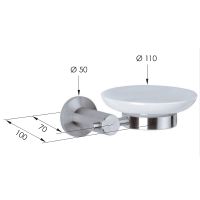 Мыльница Remer Minimal Mi10INOXCR Нержавеющая сталь — фото 2, Мыльницы