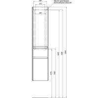 Шкаф пенал Aquanet Бруклин 35 L 209827 подвесной Белый — фото 8, Мебель для ванной