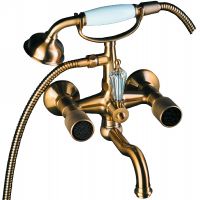 Смеситель для ванны Boheme Royal Cristal 313-Royal/CRST black Бронза — фото 1, Смесители