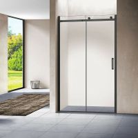 Душевая дверь Vincea Como VPS-1C130CLB 130 профиль Черный стекло прозрачное — фото 2, Душевые двери в нишу