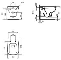 Товар: Унитаз Ideal Standard Esedra T281401 подвесной без сиденья - фото 7 Унитаз Ideal Standard Esedra T281401 подвесной без сиденья — фото 7, Унитазы