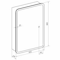 Зеркальный шкаф Континент Emotion LED 60 МВК028 с подсветкой Белый — фото 13, Зеркальные шкафы в ванную