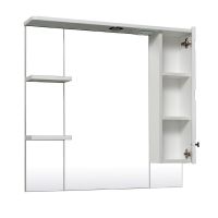 Зеркало со шкафом Runo Турин 85 R УТ000002105 с подсветкой Белое — фото 2, Зеркальные шкафы в ванную