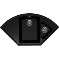 Кухонная мойка Ulgran Quartz Marta 1000-07 Уголь — фото 1, Кухонные мойки