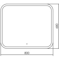 Зеркало Abber See 80 с подсветкой с сенсорным выключателем и диммером арт-AG6109S-0.8 — фото 3, Зеркала в ванную комнату