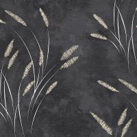 Обои Accento Reeds 285038 Винил на флизелине (1,06*10,05) Черный/Бежевый, Листья — фото 1, Обои для стен