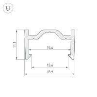 Товар: Профиль алюминиевый Arlight 027091 Белый - фото 2 Профиль алюминиевый Arlight 027091 Белый — фото 2, Профили для светодиодных лент