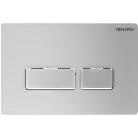 Клавиша смыва Grossman Pragma 700.K31.03.110.110 Хром матовый — фото 1, Кнопки смыва