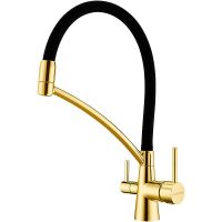 Смеситель для кухни Paulmark Siegen Si213111-BG Брашированное золото — фото 1, Смесители для кухни