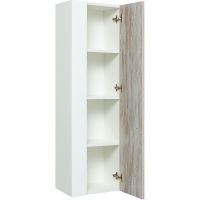 Товар: Шкаф пенал Runo Вудлайн 35 00-00001012 подвесной Дуб скандинавский Белый - фото 2 Шкаф пенал Runo Вудлайн 35 00-00001012 подвесной Дуб скандинавский Белый — фото 2, Пеналы для ванной комнаты