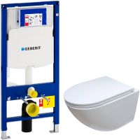 Комплект унитаза Ceruttispa B-2376-3 7183 с инсталляцией Geberit Duofix Sigma UP320 111.300.00.5 с сиденьем Микролифт — фото 1, Комплекты унитаз + инсталляция