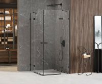 Душевой уголок New Trendy Avexa Black 120x100 EXK-1622 профиль Черный стекло прозрачное — фото 2, Душевые уголки