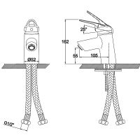 Смеситель для раковины Kaiser Douglas 12088 с гигиеническим душем Хром — фото 6, Смесители