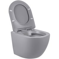 Товар: Унитаз Vincea Globo VT1-14SMG подвесной Серый матовый с сиденьем Микролифт - фото 4 Унитаз Vincea Globo VT1-14SMG подвесной Серый матовый с сиденьем Микролифт — фото 4, Подвесные унитазы
