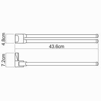 Полотенцедержатель WasserKRAFT Leine K-5031 поворотный Хром — фото 3, Полотенцедержатели