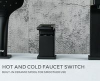 Смеситель на борт ванны Gappo G17-6 G1117-6 Черный матовый — фото 6, Смесители на борт ванны