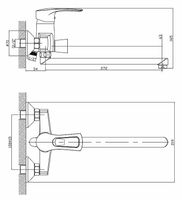 Товар: Смеситель для ванны Viko V-6405 универсальный Хром - фото 2 Смеситель для ванны Viko V-6405 универсальный Хром — фото 2, Смеситель для ванны