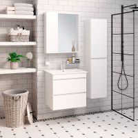 Тумба под раковину Runo Манхэттен 65 00-00001046 Белая — фото 5, Мебель для ванной