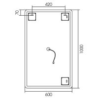 Зеркало Silver Mirrors Incanto 60 LED-00002538 с подсветкой Черное с бесконтактным выключателем и диммером — фото 20, Зеркала в ванную комнату