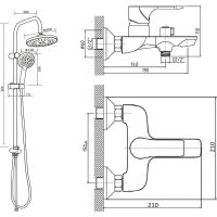 Товар: Душевая система Orange Aristo Черная арт-M19-932b - фото 13 Душевая система Orange Aristo Черная арт-M19-932b — фото 13, Душевые стойки