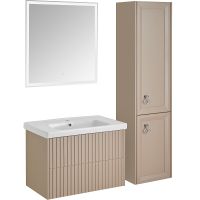 Товар: Шкаф пенал ASB-Woodline Риола 40 12420 подвесной Капучино - фото 5 Шкаф пенал ASB-Woodline Риола 40 12420 подвесной Капучино — фото 5, Мебель для ванной