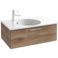 Тумба под раковину Jacob Delafon Odeon Rive Gauche 80 EB2515-R9-E52 подвесная Дуб табак ручки Черные — фото 1, Тумбы под раковину