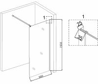 Душевая перегородка Niagara Nova 90 NG-683-90BLACK профиль Черный стекло прозрачное — фото 4, Душевые перегородки