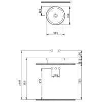 Раковина-чаша Berges Ego SL 38 181011 Белая глянцевая — фото 4, Раковины накладные