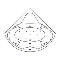 Акриловая ванна Excellent Konsul 150x150 WAEX.KON15.RELAX.GL с гидромассажем — фото 7, Ванны
