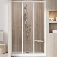 Душевая дверь Ravak Supernova ASDP3-80 00V40102Z1 профиль Белый стекло Transparent — фото 1, Раздвижные душевые двери