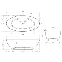 Товар: Карбоновая ванна Abber Karbon 180x85 AK9002-1.8 Черная без гидромассажа - фото 8 Карбоновая ванна Abber Karbon 180x85 AK9002-1.8 Черная без гидромассажа — фото 8, Ванны