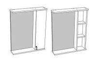 Товар: Зеркало со шкафом Corozo Элегия ретро 60 SD-00000006 Белое без подсветки - фото 4 Зеркало со шкафом Corozo Элегия ретро 60 SD-00000006 Белое без подсветки — фото 4, Зеркальные шкафы в ванную