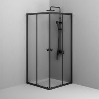 Товар: Душевой уголок AM.PM Sunny 90х90 W87G-403-9090-BT профиль Черный матовый стекло прозрачное - фото 2 Душевой уголок AM.PM Sunny 90х90 W87G-403-9090-BT профиль Черный матовый стекло прозрачное — фото 2, Душевые уголки