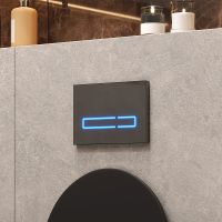 Комплект унитаза с инсталляцией AM.PM Spirit CK70GH Черный матовый с сиденьем Микролифт с Черной глянцевой клавишей смыва с гигиеническим душем и аксессуарами для ванной комнаты — фото 16, Комплекты унитаз + инсталляция