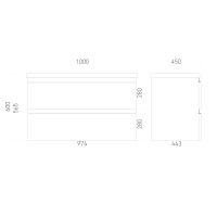 Тумба под раковину Laparet Electra 100 LE-WCAB-100-01 подвесная Белая глянцевая — фото 4, Мебель для ванной