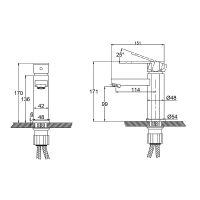 Смеситель для раковины Kaiser Sonat 34011-2 Черный матовый — фото 2, Смесители