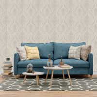 Обои Fipar Grand Classic R 28011 Винил на флизелине (1,06*10,05) Серый/Бежевый, Орнамент — фото 5, Обои для стен