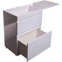 Тумба под раковину Style Line Даллас Люкс Plus 130 СС-00002348 Белая — фото 2, Мебель для ванной